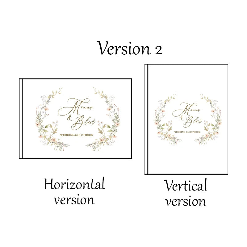 Livre d'Or Mariage Personnalisé Fleurs Aquarelle — vue 10