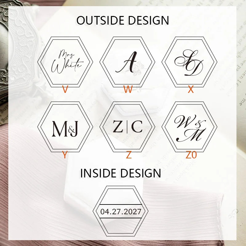 Personalized Hexagon Velvet Wedding Ring Box Engraved Name Date Bridal Jewelry Storage Box Engagement Decor