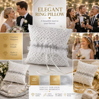 Coussin alliance crochet ceinture strass