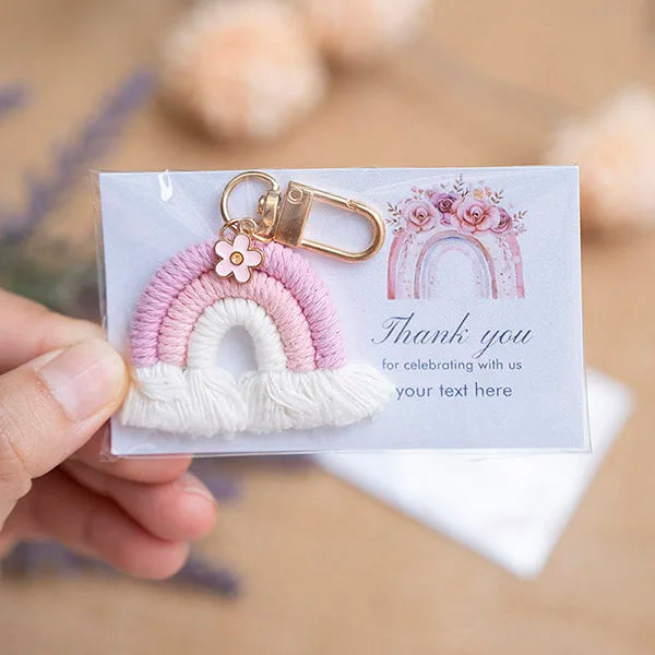Cadeau invité mariage porte-clés macramé — vue 8