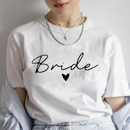 T-shirt Team Bride Cœur Minimaliste