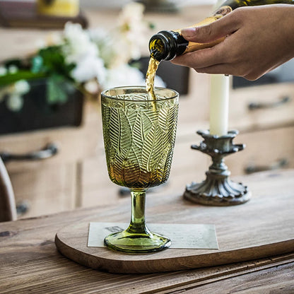 Verre à Vin Mariage Vintage Vert — vue 2