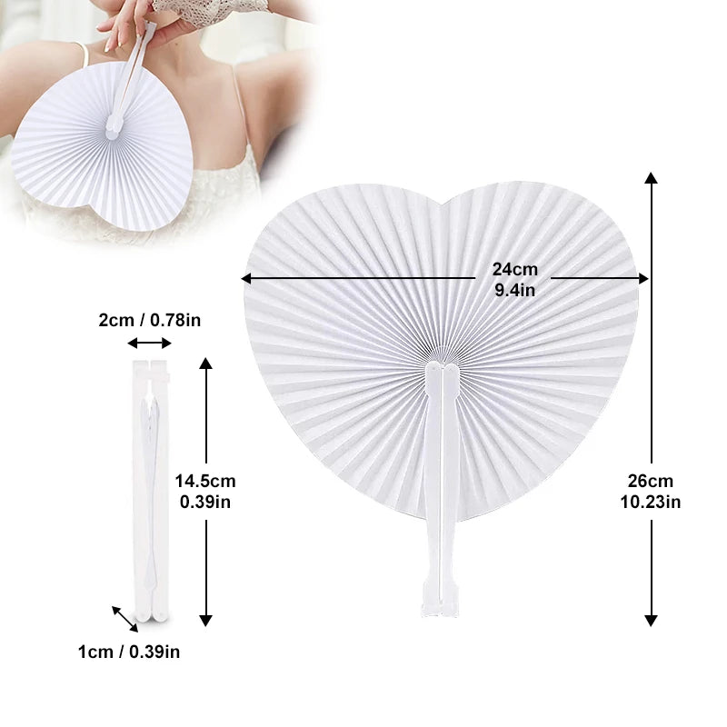 Éventail mariage cœur pliable coloré — vue 9