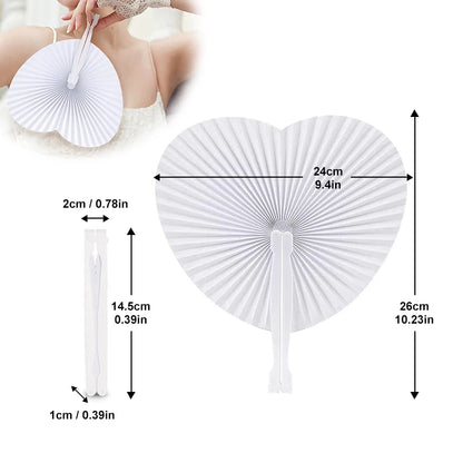 Éventail mariage cœur pliable coloré — vue 9