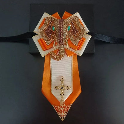 Nœud papillon mariage bijou éléphant strass — vue 16