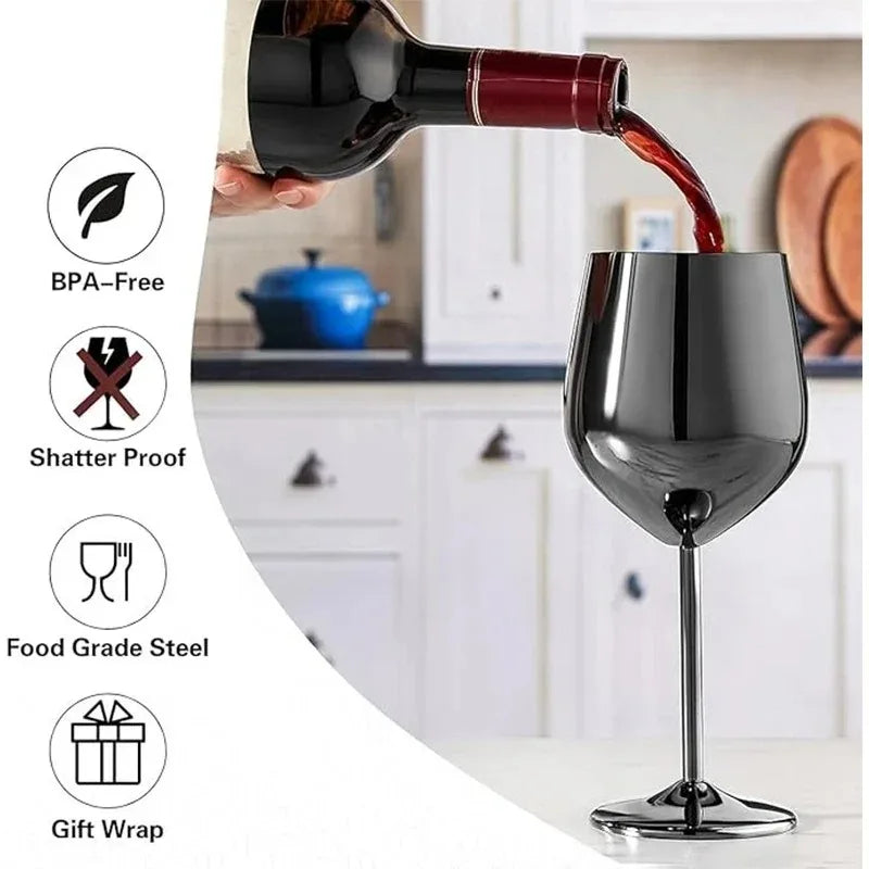 Verre à Vin Mariage en Inox 500 ml