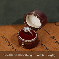 Écrin bague fiançailles vintage simili cuir — vue 18
