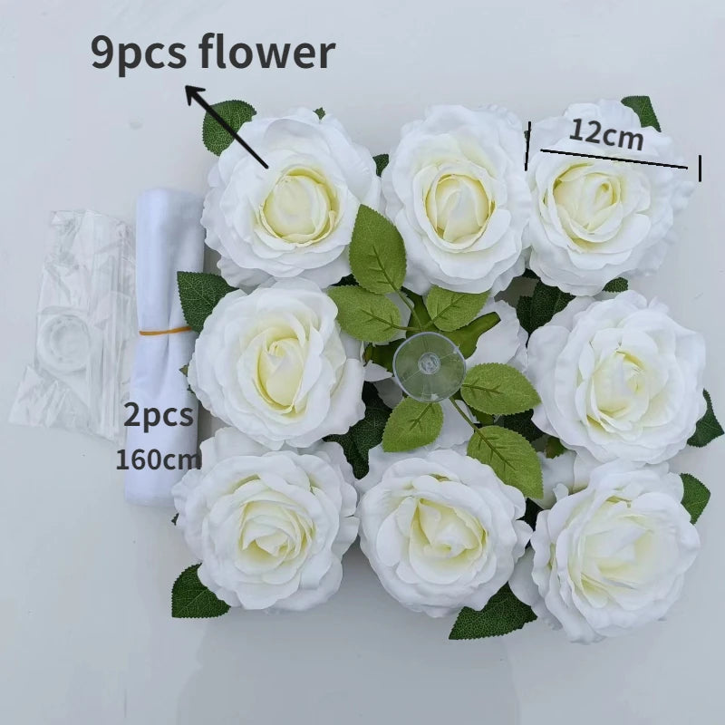 9 Roses Blanches Décoration Voiture Mariage — vue 4