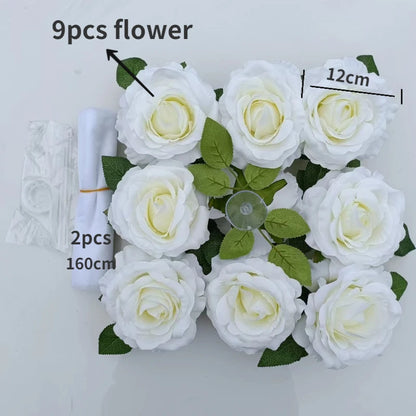 9 Roses Blanches Décoration Voiture Mariage — vue 4