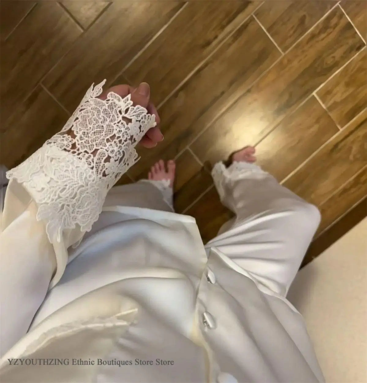 Pyjama Satin Mariée en Dentelle