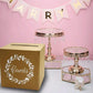 Urne mariage kraft champêtre couronne fleurie