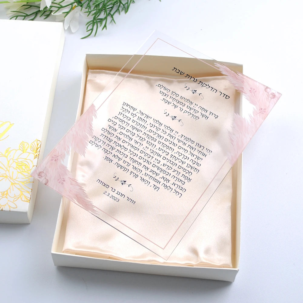Faire-part mariage acrylique transparent personnalisé