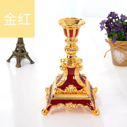 Bougeoir Mariage Chandelle Métal Doré — vue 7