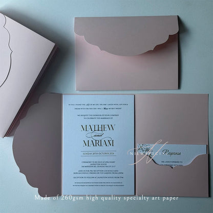 Pochette Carton Faire-Part Mariage Vierge