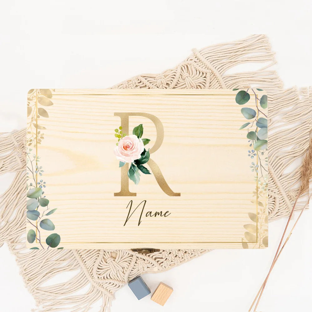 Boîte souvenir mariage initiale personnalisée