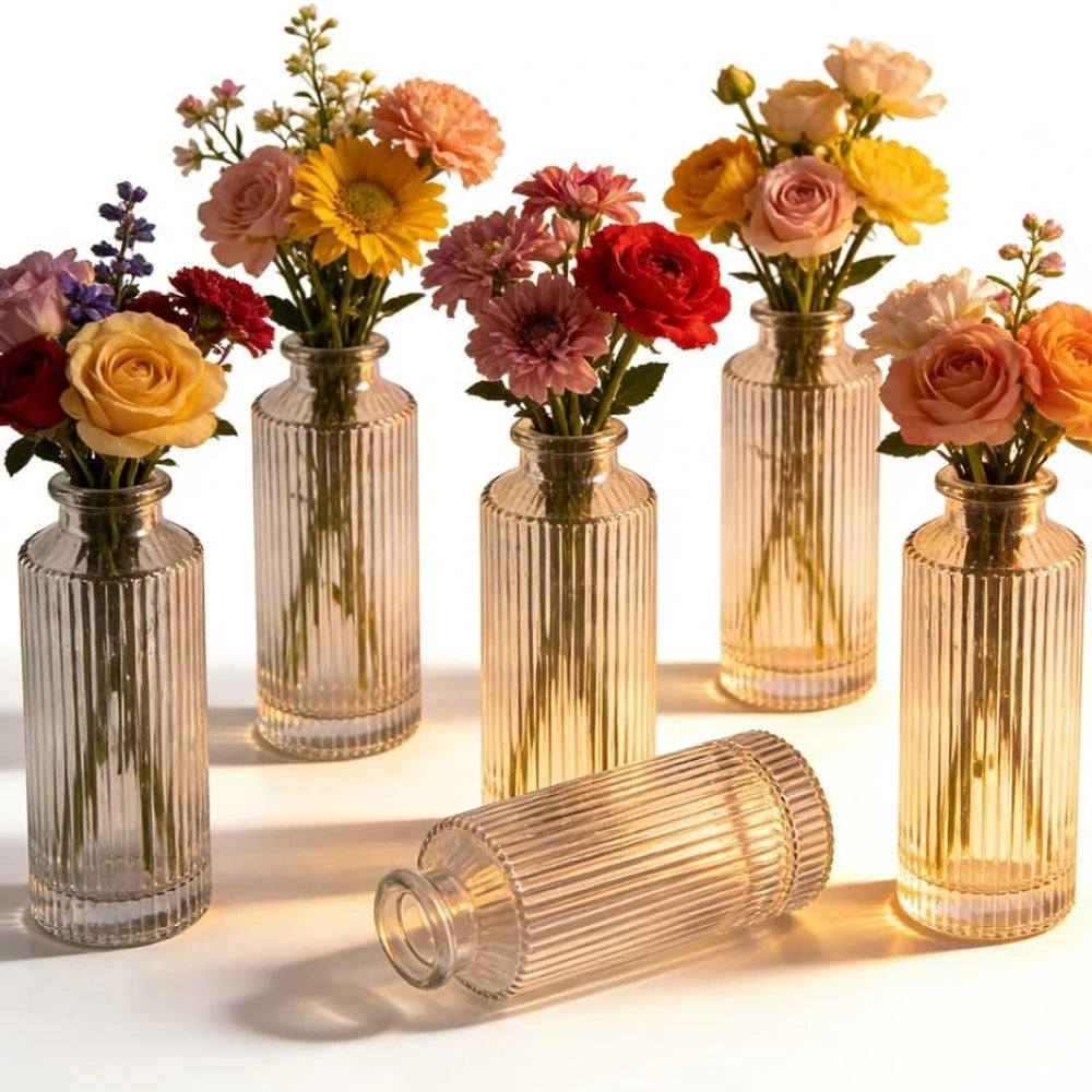 Vase Soliflore en Verre Ciselé