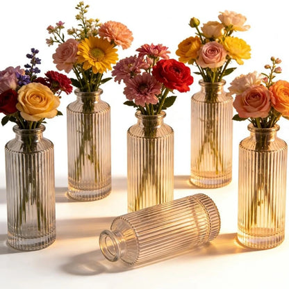 Vase Soliflore en Verre Ciselé