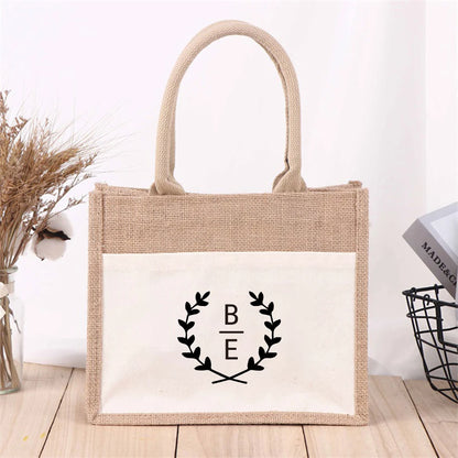 Sac Cabas Jute Personnalisé Demoiselle d'Honneur