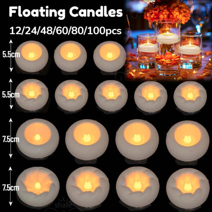Bougies flottantes LED pour mariage