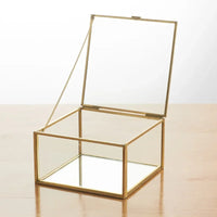 Boîte alliance verre hexagonale dorée — vue 4