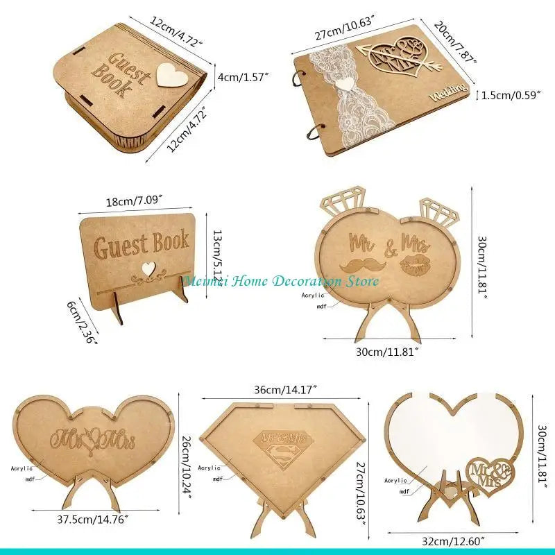Livre d'Or Mariage Bois Champêtre Gravé