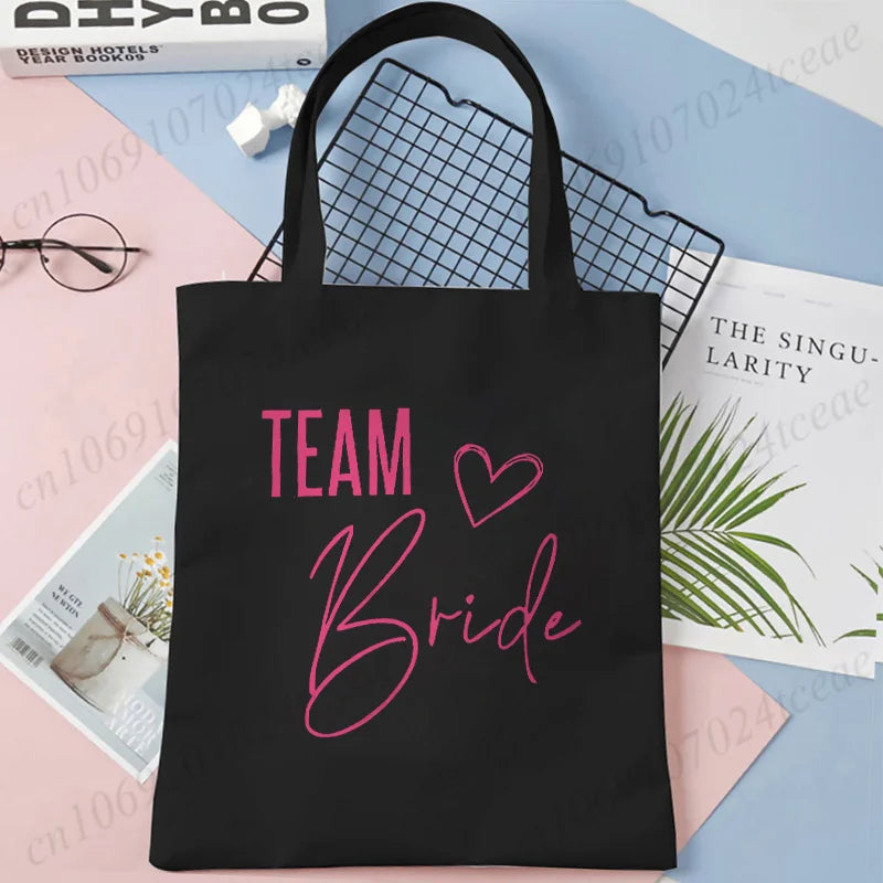 Tote bag EVJF Team Bride toile