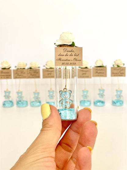 Cadeau invité mariage rose sous cloche — vue 7