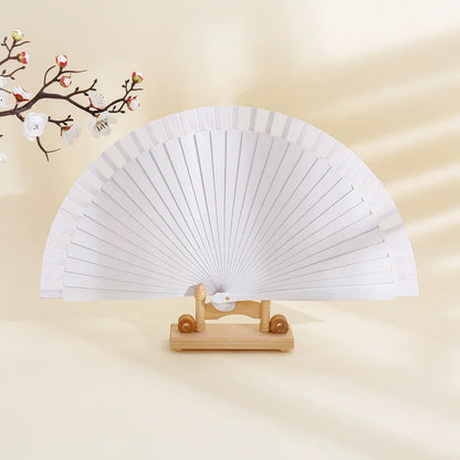 Éventail mariage blanc en bois