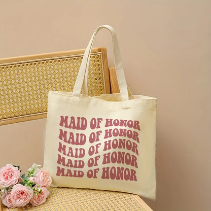 Tote bag EVJF lettrage rétro rose