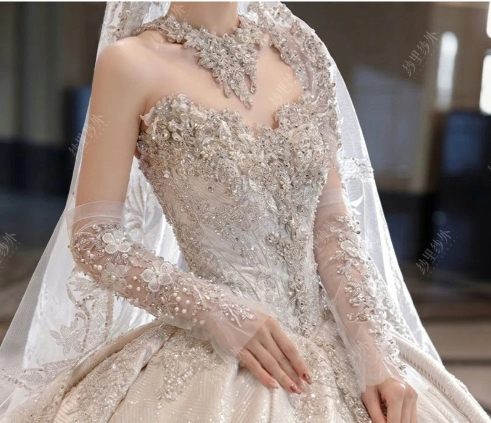 Gants de mariée sans doigts perlés — vue 2