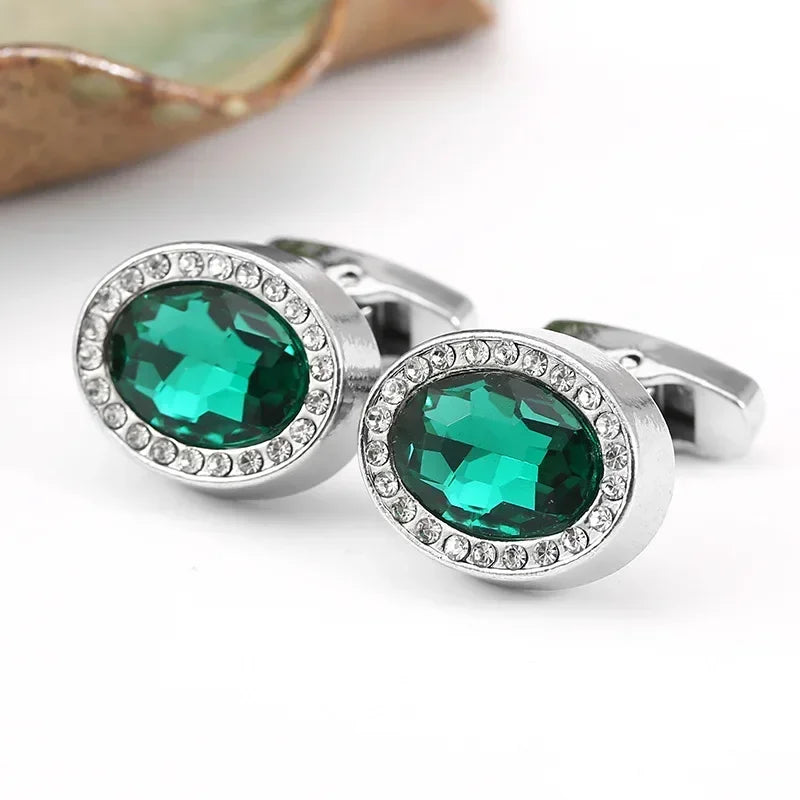 Boutons de manchette mariage ronds colorés — vue 4