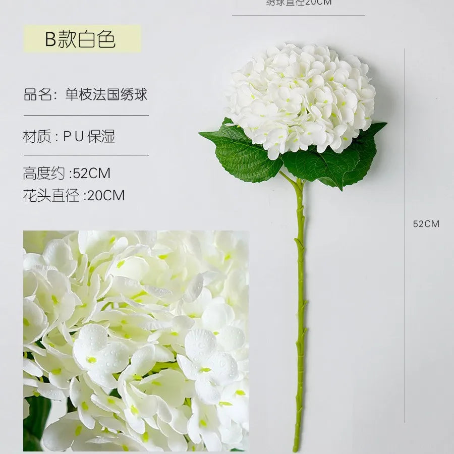 Tige d'Hortensia Artificiel Mariage 52 cm — vue 14