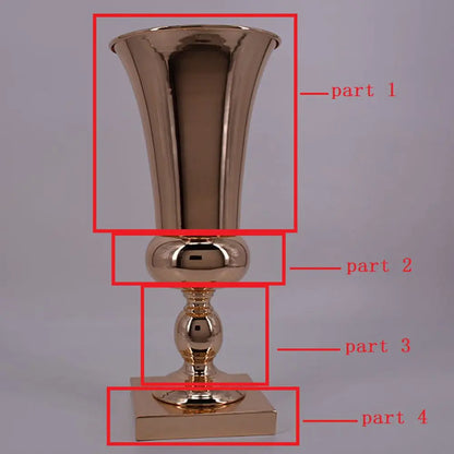 Grand vase doré en fer — vue 3