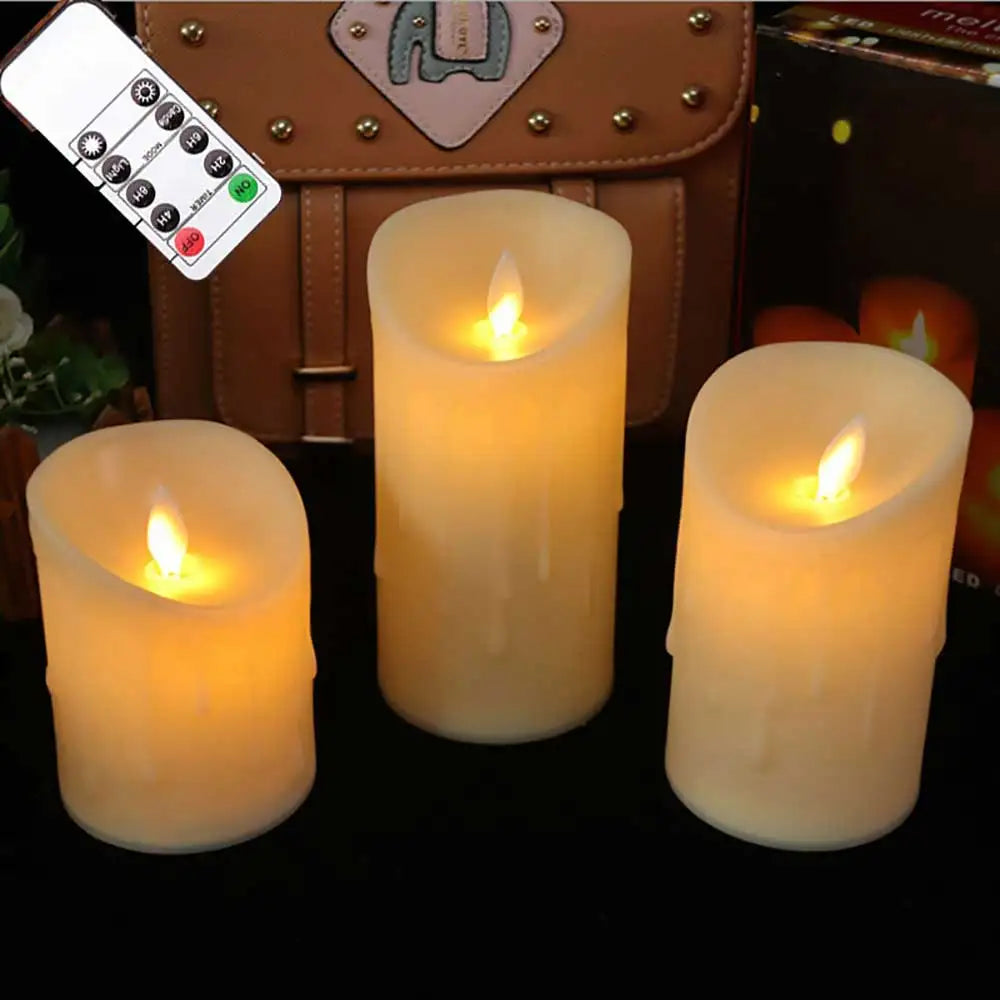 Bougies LED Flamme Réaliste Mariage