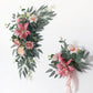 Guirlande fleurs artificielles panneau mariage arche