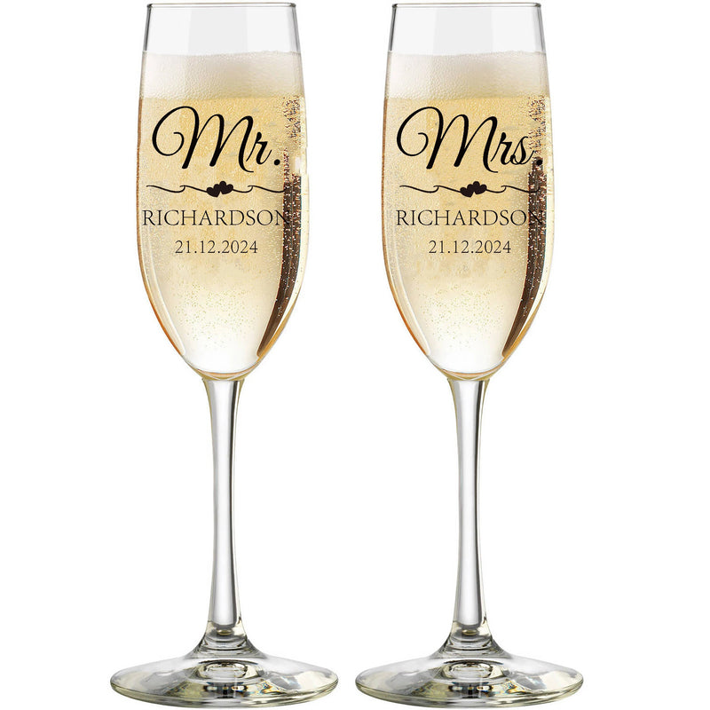 Flûtes mariage Monsieur Madame personnalisées — vue 14