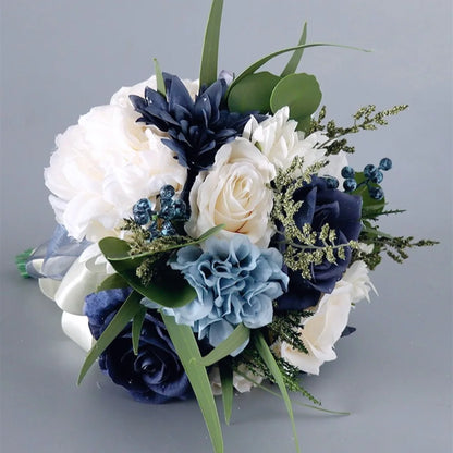 Bouquet de Mariée Artificiel Bleu