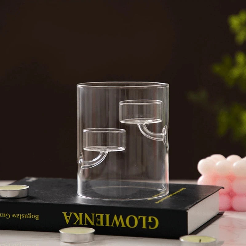Bougeoir mariage en verre fait main — vue 3