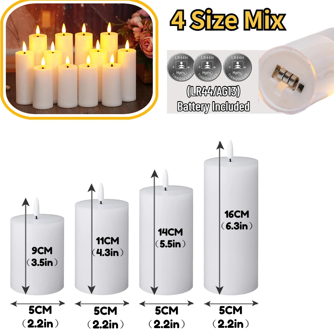 Bougies LED Piliers Mariage