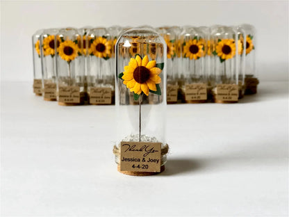 Cadeau invité mariage rose sous cloche — vue 28