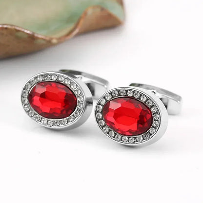 Boutons de manchette mariage ronds colorés — vue 2