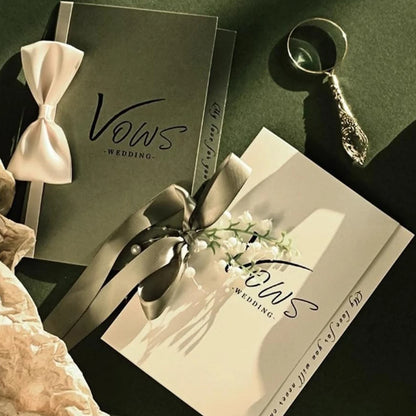 Duo de carnets de vœux mariage minimalistes