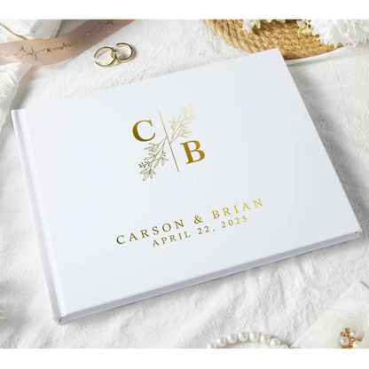 Livre d'Or Mariage Personnalisé Blanc ou Noir