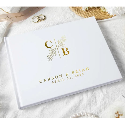 Livre d'Or Mariage Personnalisé Blanc ou Noir