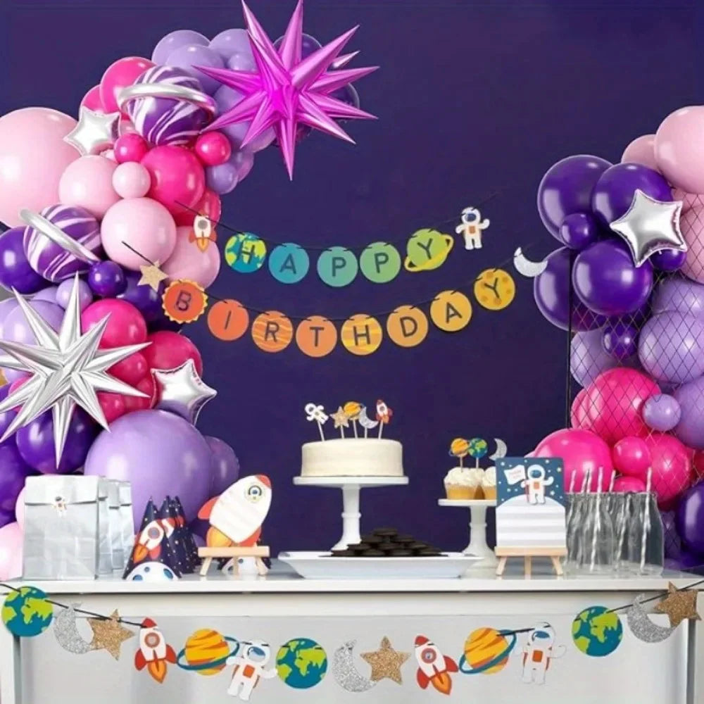 Kit arche de ballon mariage rose et violet