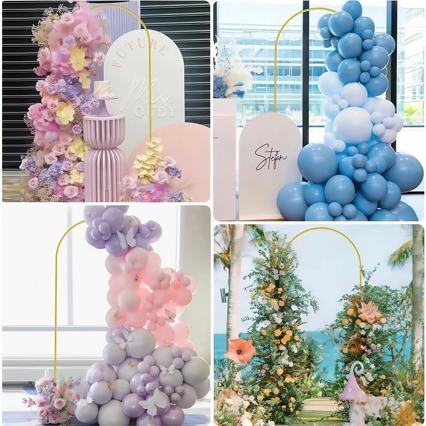 Arche Mariage Dorée Support Fond Photo