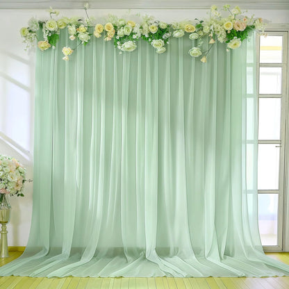 Voilage arche mariage mousseline passe-tringle