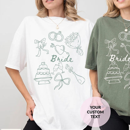 T-shirts Assortis Mariée Demoiselles d'Honneur