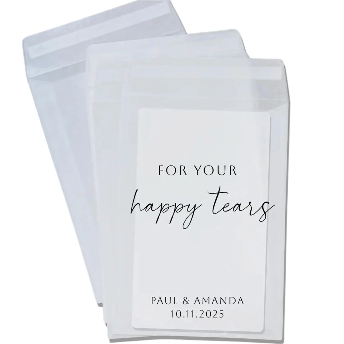 Pochettes mouchoirs larmes de joie mariage