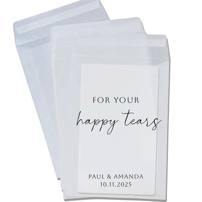 Pochettes mouchoirs larmes de joie mariage